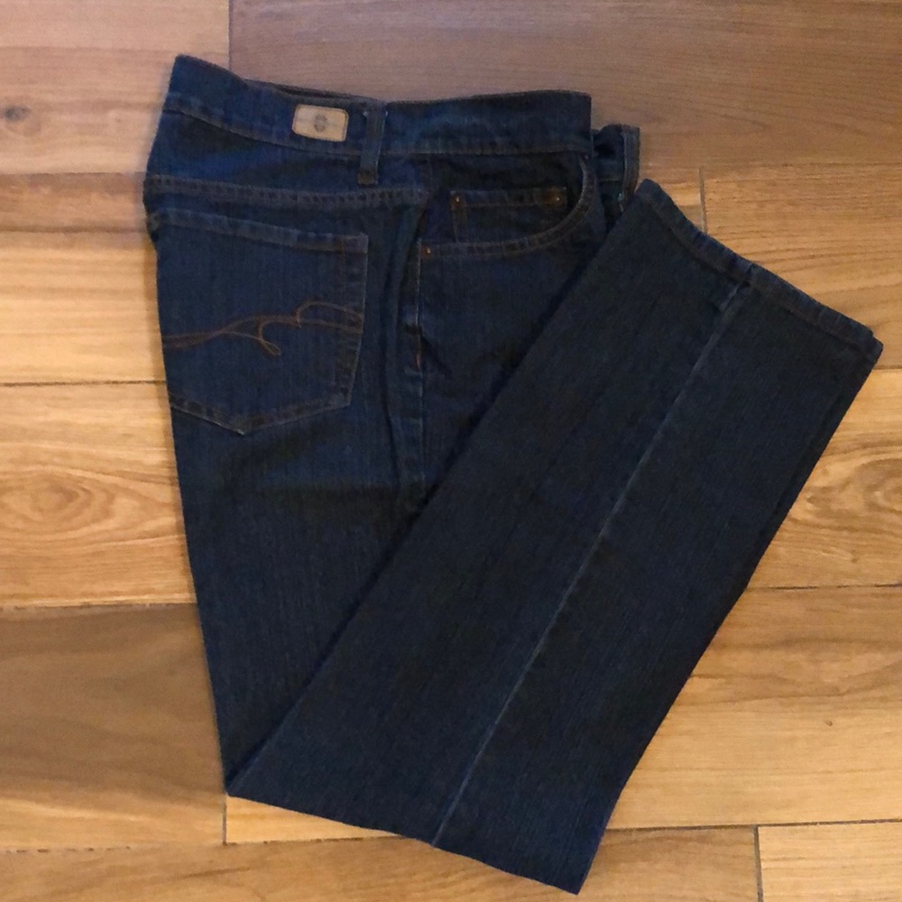 Bandolino blue petite straight pants